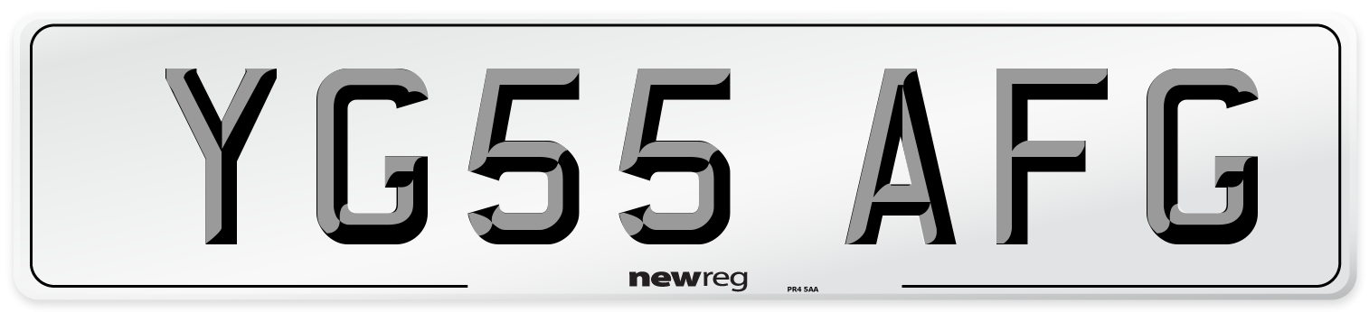 YG55 AFG Number Plate from New Reg